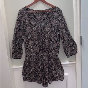 American eagle floral patterned romper
